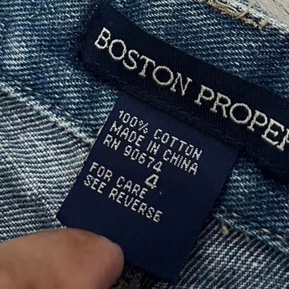EUC Boston Proper embroidered jeans sz 4 - Picture 4 of 4